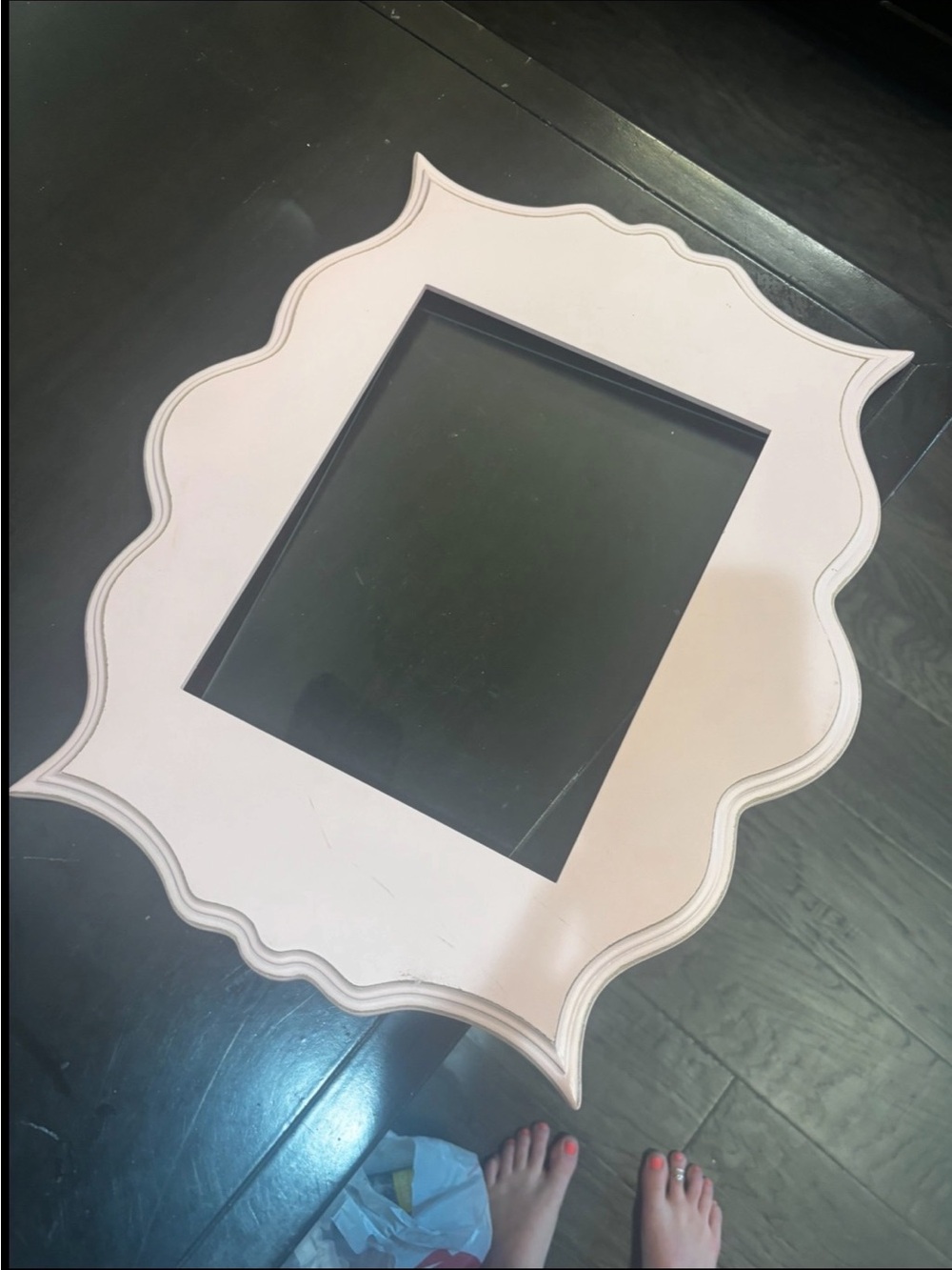 Decorative Scalloped Pink Photo Frame